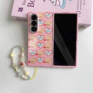 黃油小熊適用三星ZFold7手機殼fold6女新款Fold5折疊屏W26/w25心系天下高級小眾超薄防摔日韓國菲林硬殼