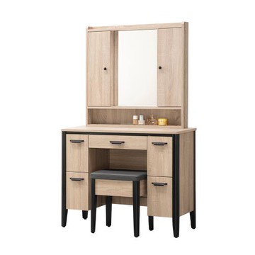 【唯熙傢俱】威尼斯橡木色3.2尺化妝台