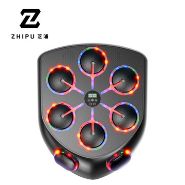【ZHIPU芝浦】拳擊器 勾拳款智能音樂拳擊靶 智能音樂拳擊機 彩燈八靶拳擊靶 家用拳擊訓練器 免打孔 帶成人拳套 現貨