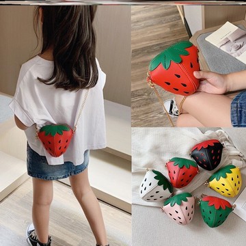 兒童包包夏季女童可愛夏季斜挎包迷你零錢包百搭時尚草莓單肩包