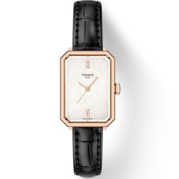 TISSOT 天梭 官方授權 SRV系列 復古簡約方型腕錶 女錶 手錶 聖誕節 禮物-30x21,8mm T1601103611300