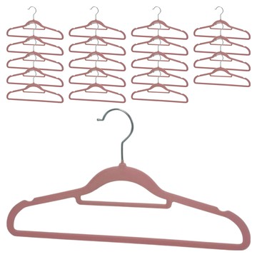 小麥購物 植絨衣架 基礎款 C353 67g  粉紅色