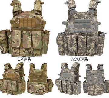 戰術背心6094多功能透氣馬甲迷彩輕量防彈衣CS戶外真人插板防刺服