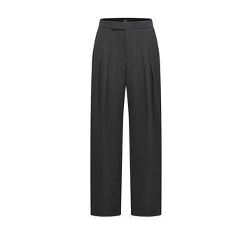 舒適休閒直筒褲/黑色 | 5626109399