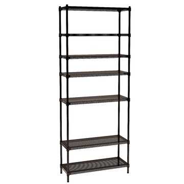 [客尊屋]粗管/沖孔/35x90x225hcm 黑武士沖孔 七層架黑武士