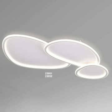 LED 銀白三環吸頂燈  E01-16-23951、23952