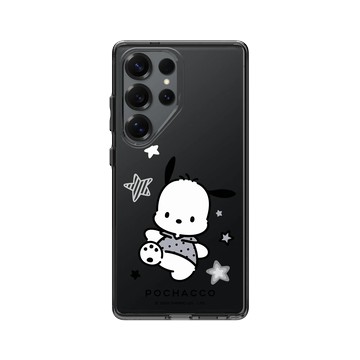 Galaxy S25 Ultra Clear 酷墨灰 - 三麗鷗-帕恰狗 Pochacco - 簡約黑灰白