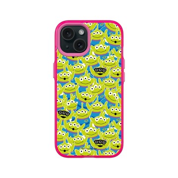 iPhone 15 Clear 粉漾桃 - 迪士尼-玩具總動員 Toy Story - 三眼怪恐懼症
