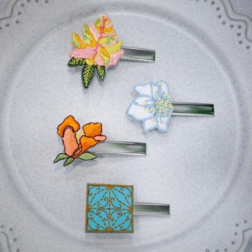 刺繡髮夾
