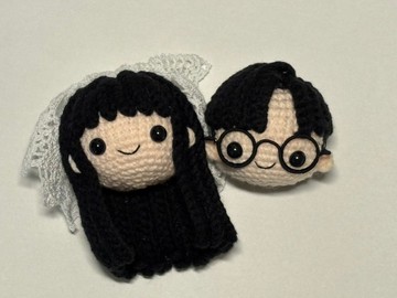 小倆口毛線糰子/新娘/新郎/夫妻/情侶/紀念