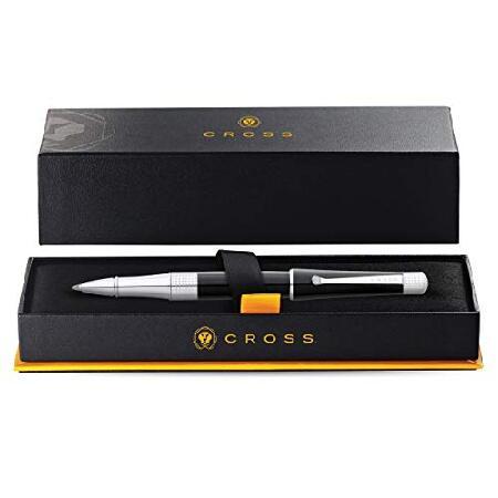 Cross Beverly Refillable Gel Ink Rollerball Pen, Medium Rollerball, Includes Premium Gift Box Black Lacquer