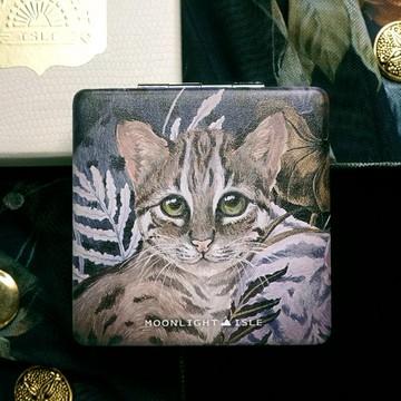 【謎蹤】雙面摺疊鏡| 石虎繪畫臺灣動物紀念品