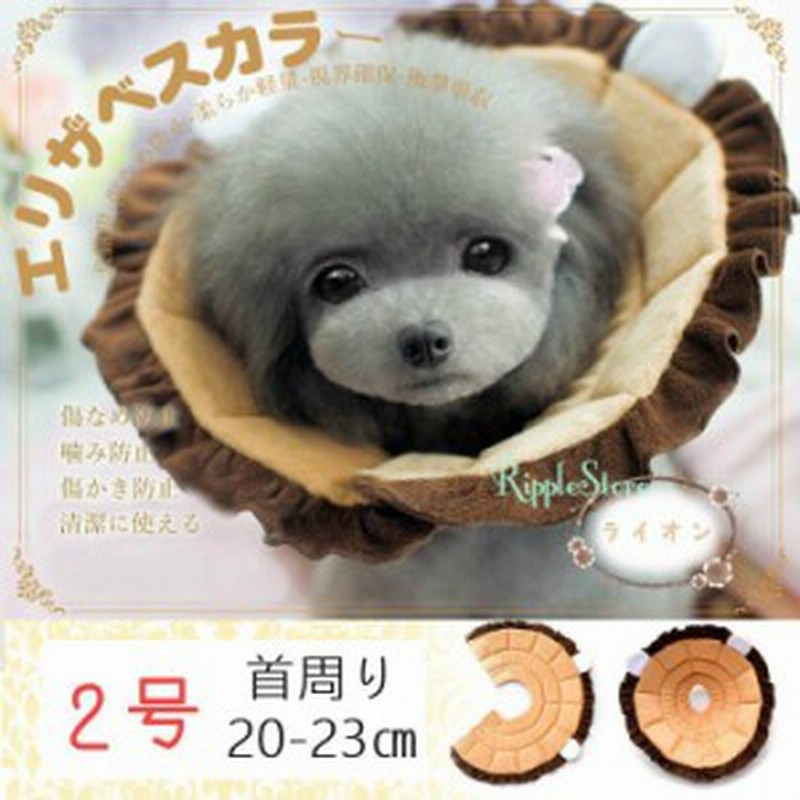 エリザベスカラー 犬 猫 犬用 猫用 小型犬 ソフト クッション マジックテープ ライオン 2号 首周り 23cm 送料無料 通販 Lineポイント最大1 0 Get Lineショッピング