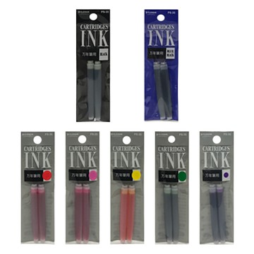 PLATINUM 白金 PS-40(SPN-100A) 鋼筆墨水管/鋼筆補充 卡式 長 2支入