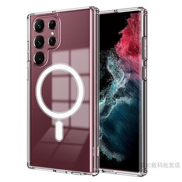 適用三星Galaxy s23 S24 S22  + S24Ultra  MagSafe磁吸殼充電透明手機殼保護套
