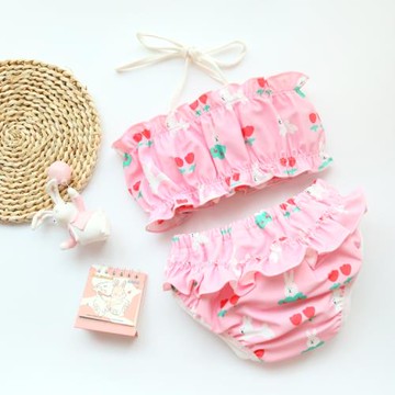 嬰兒泳衣女寶寶0-1歲小公主一歲分體防水褲泳衣0-1歲嬰兒比基尼