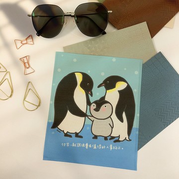 擦拭布/拭鏡布/眼鏡布/超細纖維-布嚕得企鵝款