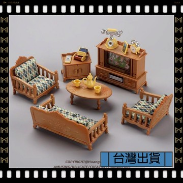 🔥台灣出貨🔥可開發票✅【大同小藝】迷你仿真電視機 微縮家具沙發模型 兒童過家家 客廳套裝 桌椅擺件 生日禮物