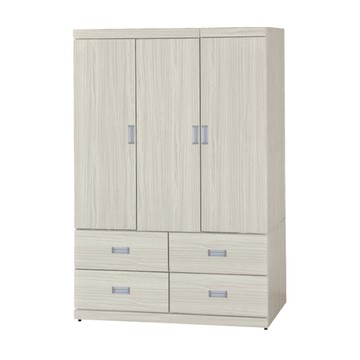 【本木】夕日紅 日式簡約雪松拉門衣櫃(4x6尺)A款-四門二抽