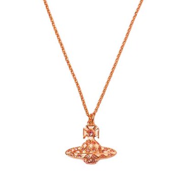 Vivienne Westwood Harlequin 行星吊墜鍊式項鍊(粉紅系/玫瑰金)