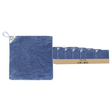 TELITA 日本大和抗菌防臭超細纖維吸水擦拭巾 TA9601 藍色  30 x 30cm  10條