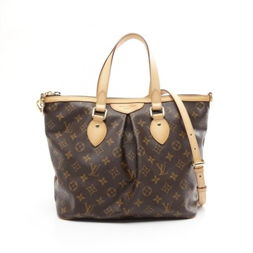 LOUIS VUITTON LV 路易威登 棕色 原花帆布 Palermo PM 兩用包 M40145 【二手名牌BRAND OFF】