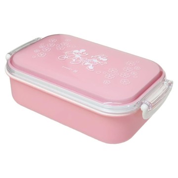 YAXELL DISNEY 米奇與米妮 櫻花 可微波雙扣便當盒 480ml  1個