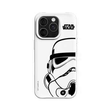 iPhone 16 Pro SolidX 白 - 迪士尼-星際大戰 Star Wars - 星際大戰 – 風暴兵黑線條
