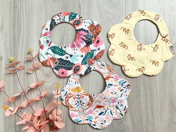 虎你水水 圍兜兜 口水巾 三入彌月組