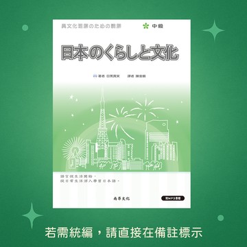 【尚昂文化】★全新★日本的生活與文化 {中級} 二版（附QR Code音檔） 9786269938650