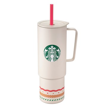 星巴克糖果裝飾不鏽鋼把手TOGO冷水杯