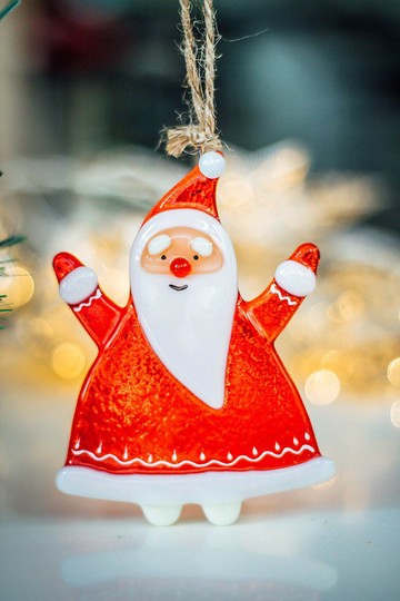 Santa Claus suncatcher - 窗戶玻璃 Santa Claus suncatcher - 藝術玻璃