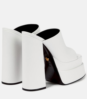 Versace Leather platform mules