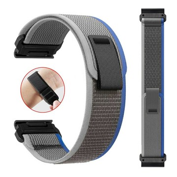 Garmin Fenix 7 7X 6 6X Pro 5 5X Plus 錶帶 22mm 26mm 尼龍 魔鬼氈 野徑帶