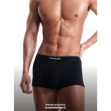內衣共和 minilogo男士內褲2條裝 長絨棉 莫代爾透氣時尚平角內褲