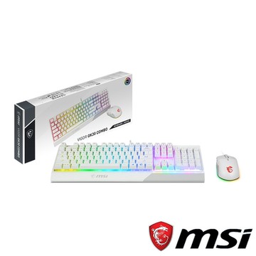 MSI微星 Vigor GK30 COMBO WHITE TC 電競鍵盤滑鼠組