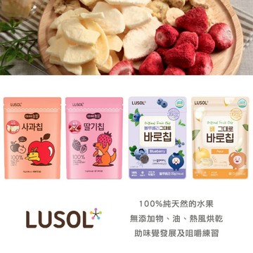 韓國 LUSOL 水果果乾 果乾 水果乾 15g 水梨 蘋果 草莓（四款可選）6M+