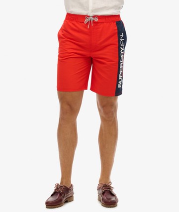 Superdry Men's Men's Sportswear Logo 19 Inch Recycled Boardshorts Red / Apple Red - Size: M