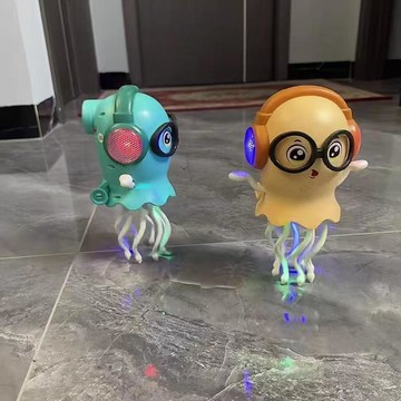 台灣出貨🎊兒童益智魔性章魚跳舞玩具益智電動章魚感應燈光音樂玩具水母解壓平價推薦🧨