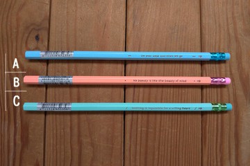 199 - 小清新 colorful 六角鉛筆HB (藍橘綠) YPE-39