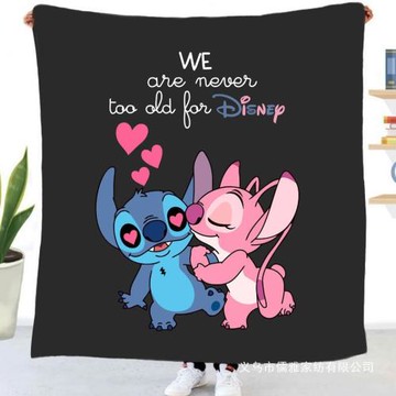 卡通史迪奇星際寶貝雙面法蘭絨毛毯空調毯蓋毯沙發毯批發來圖定