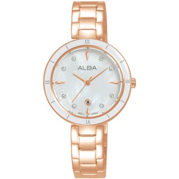 ALBA 雅柏 珍珠貝時尚女錶-VJ22-X384P/AH7AW6X1