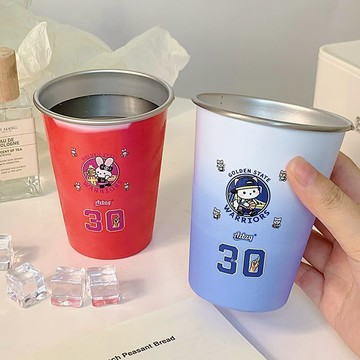 臺灣出貨💥庫裏聯名kt貓籃球冷變杯高顏值可愛變色水杯咖啡飲料果汁喝水杯子