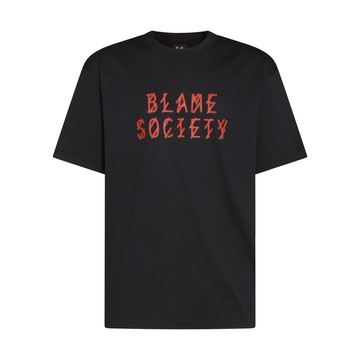 44 Label Group - Black, White And Red Cotton T-shirt