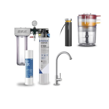 EVERPURE 櫥下型 PURVIVE Duo-EF6000大流量不鏽鋼龍頭兩道式生飲淨水器(前置PP)