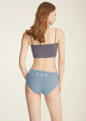 XXL 史努比系列．中腰三角內褲(復古丹寧藍-旋轉)