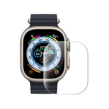 HH Apple Watch Ultra 2/1 -49mm-全透明鋼化玻璃膜+定位器
