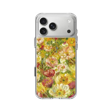 iPhone 17 Pro Max Clear Case（相機按鈕） 透明 - Emerald - 虞美人・立春 最初的繽紛