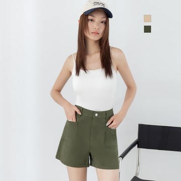 niceioi 率性出街高腰比例棉質短褲