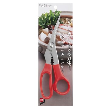 KAI 貝印 House 蟹腳剪 不鏽鋼刀刃 ABS耐熱80度  20cm  銀色 + 紅色  1支